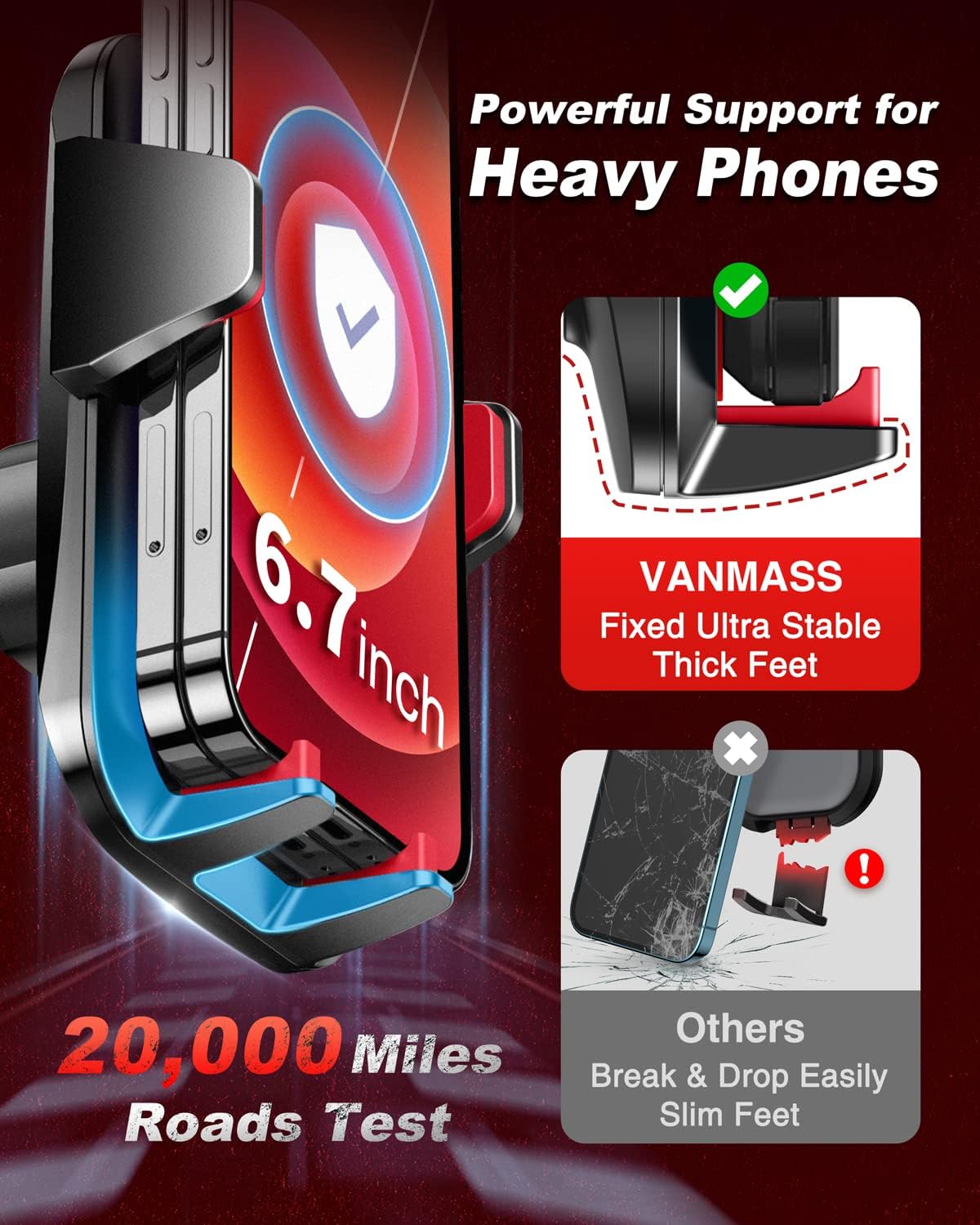 Detalle 2 de VANMASS 2025 Military-Grade Car Phone Mount