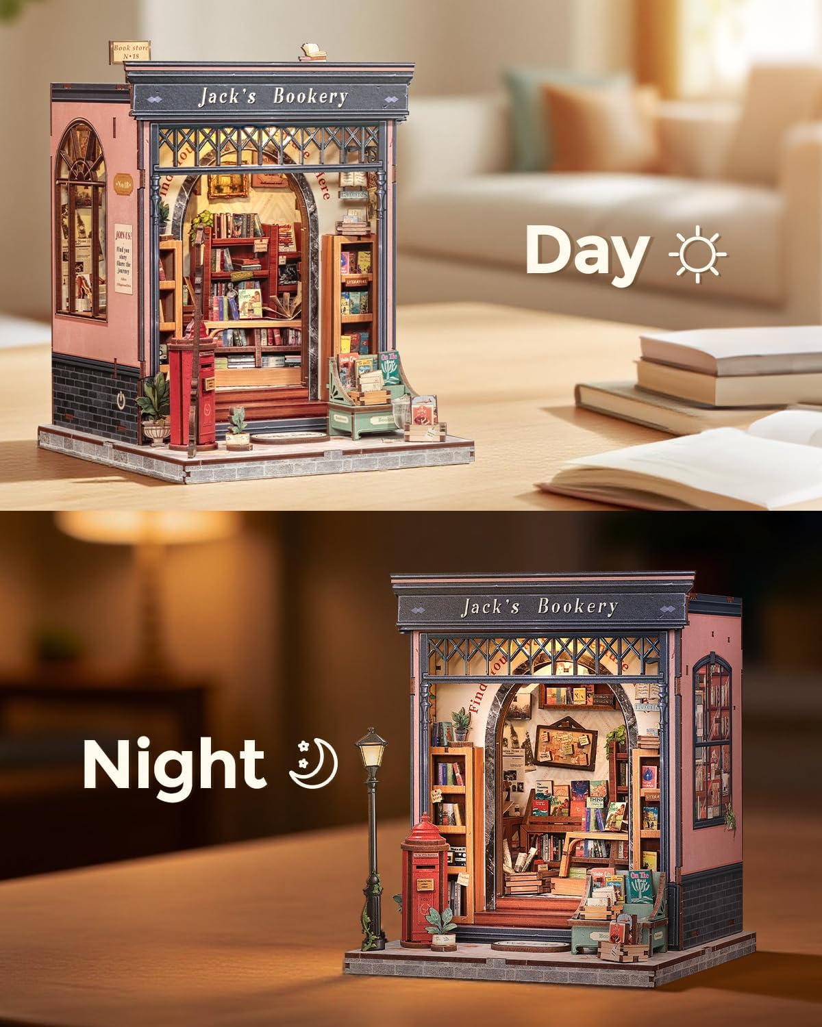 Thumbnail 4 de CUTEBEE Book Nook Kit Casa DIY 3D LED