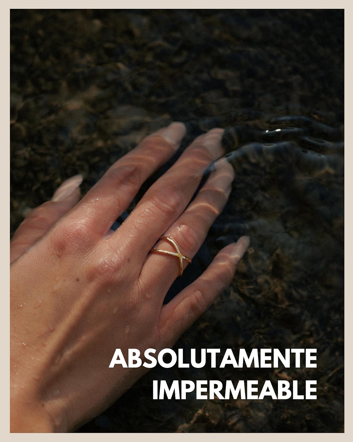 Detalle 2 de GD GOOD.designs Anillo ajustable X plata 18k