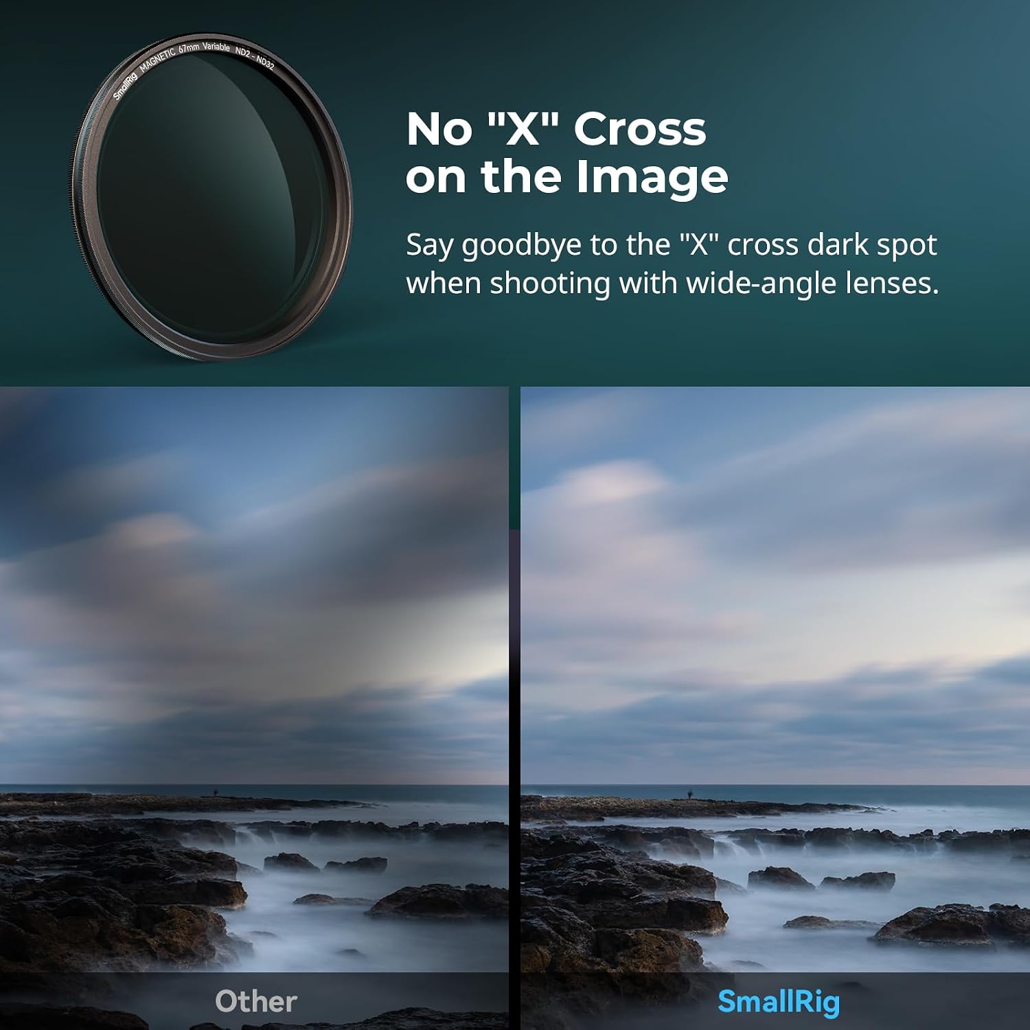 Detalle de SMALLRIG Filtro ND variabile magnetico 67 mm ND2–ND32 (1–5 stop) + anello filtro filettato 67 mm