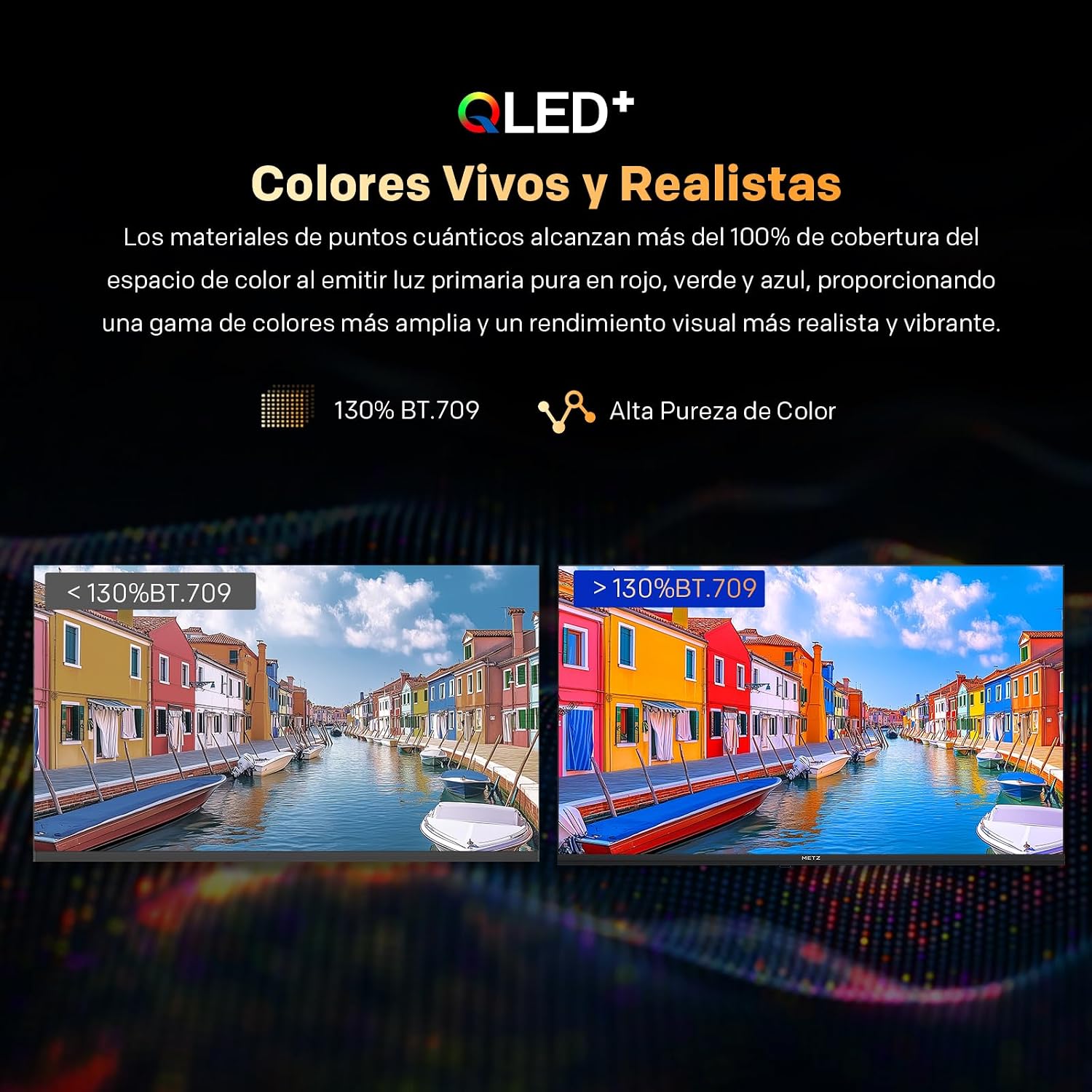 Detalle de Metz 40" QLED Smart TV Google HDR10 Dolby Bluetooth