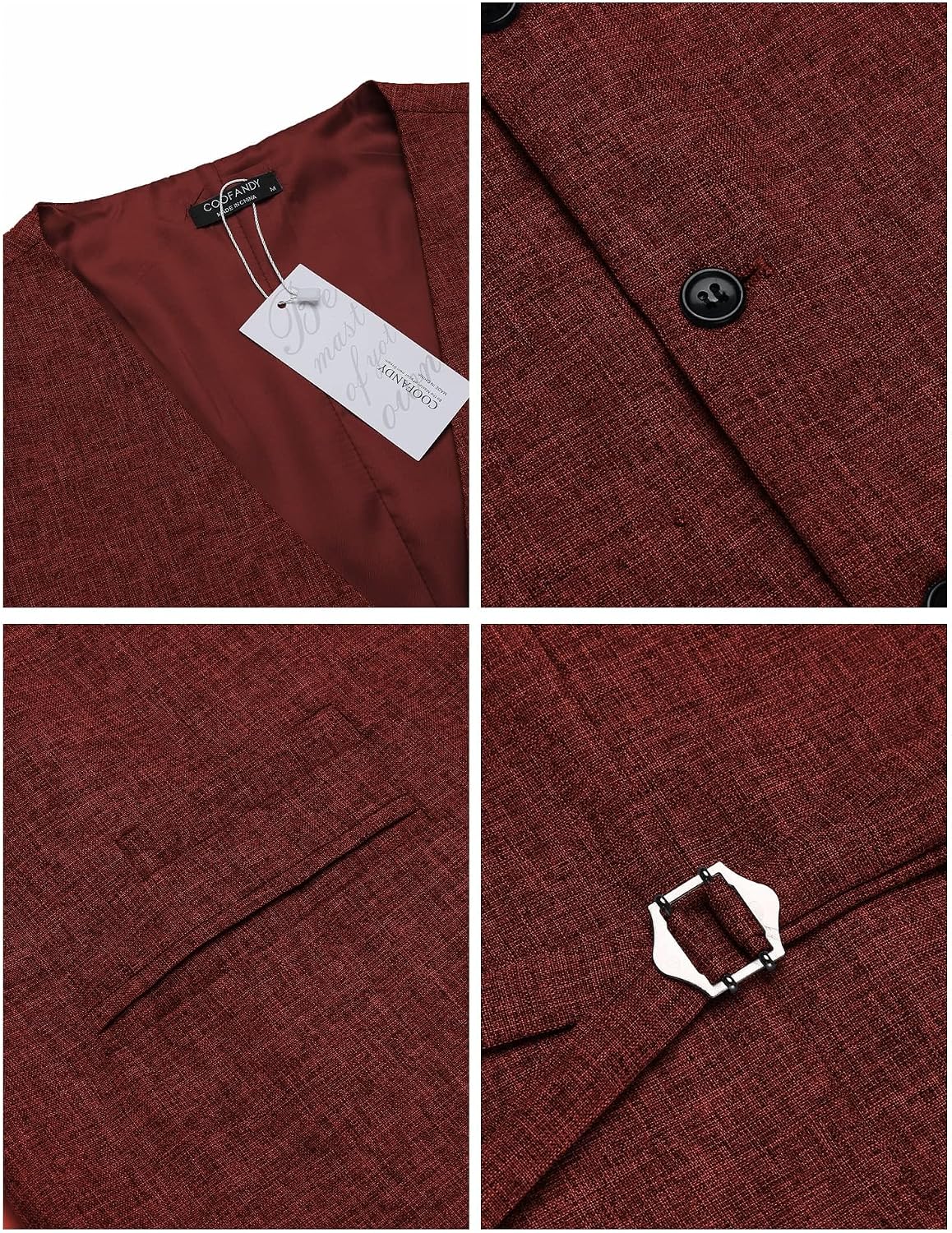 Thumbnail 4 de COOFANDY Men's Casual Business Vest Slim Fit