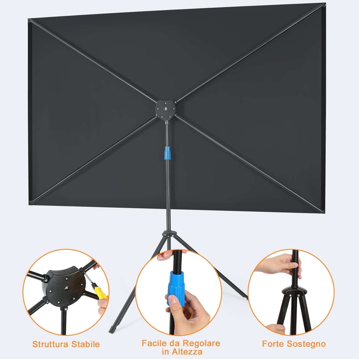 Detalle de VISULAPEX schermo per proiettore 80" 16:9 con supporto da treppiede