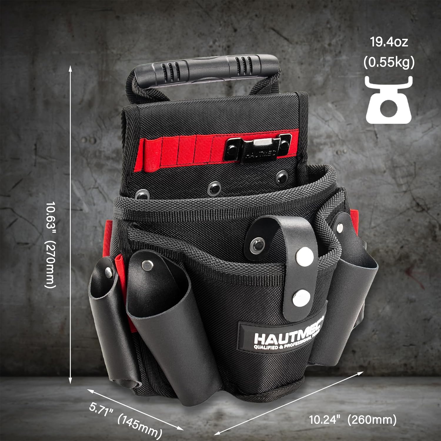 Detalle de HAUTMEC Heavy-Duty Tool Belt Pouch HT0410