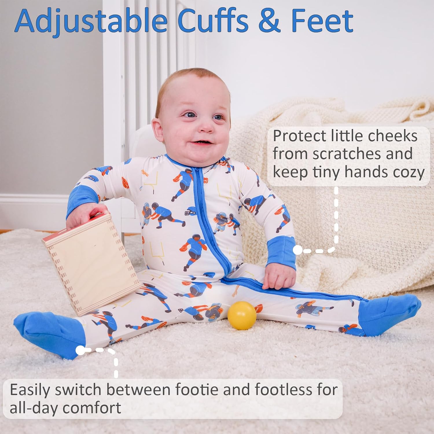 Detalle de LollyBanks Baby Pajamas in Bamboo Viscose