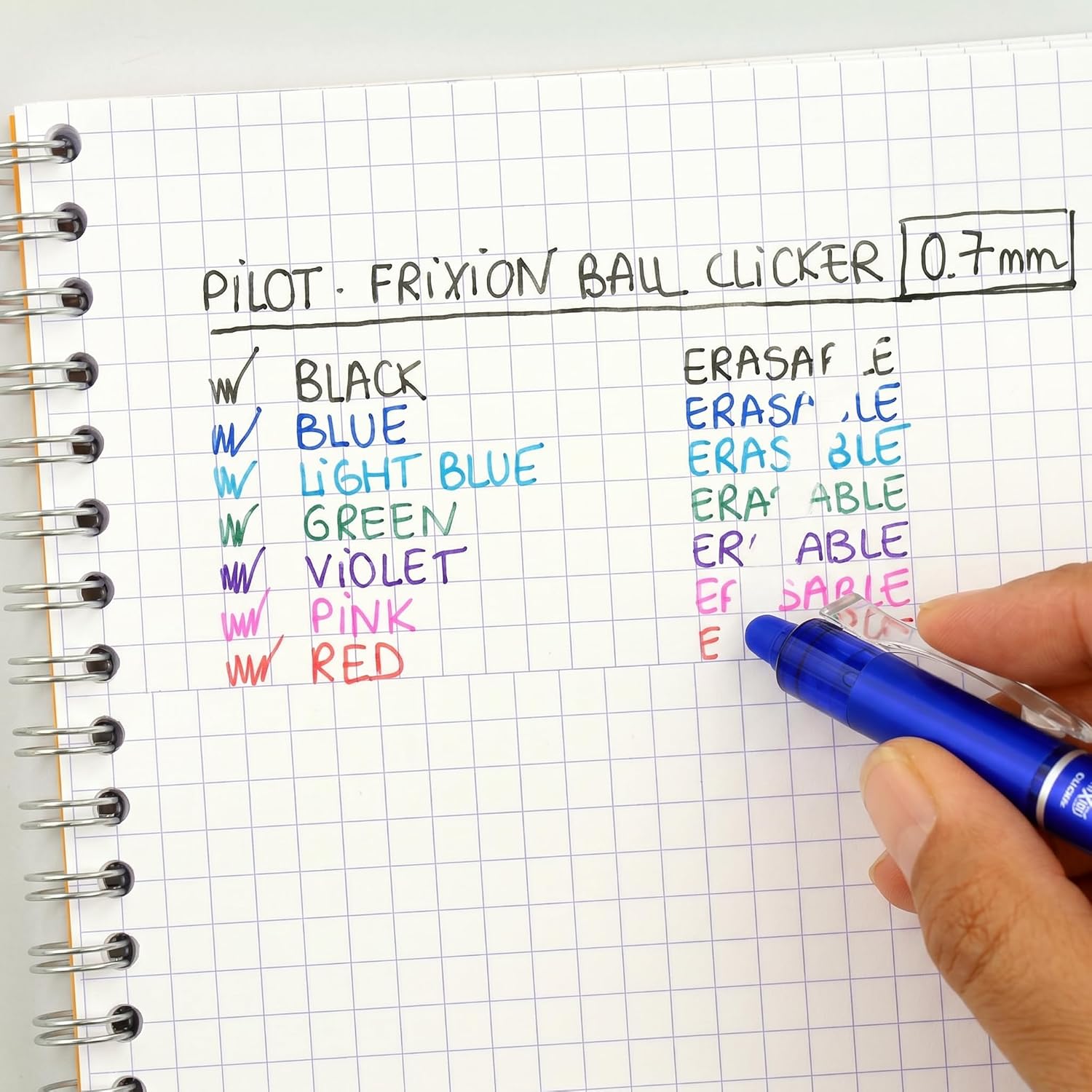 Thumbnail 5 de PILOT FriXion Ball Clicker Erasable Rollerball Pen – 0.7mm, 5 Assorted Colours