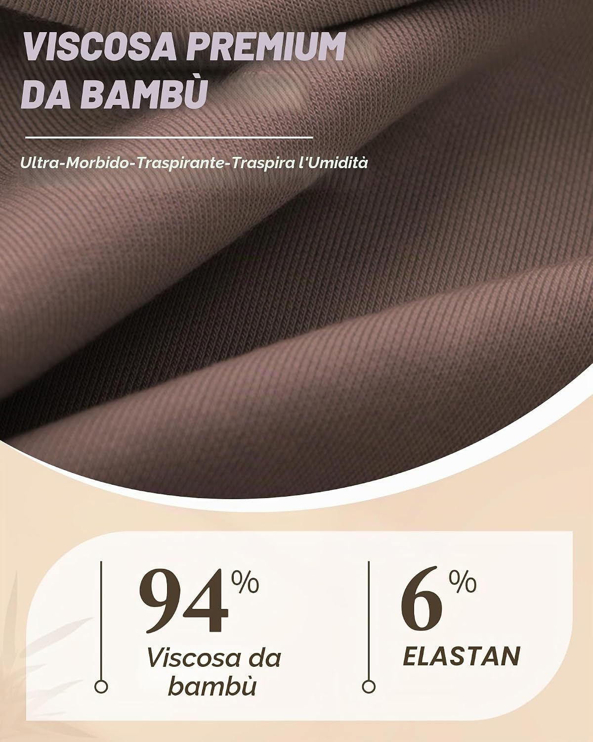 Detalle de Gladbecke mutande da donna in bambù a vita alta (confezione da 5)