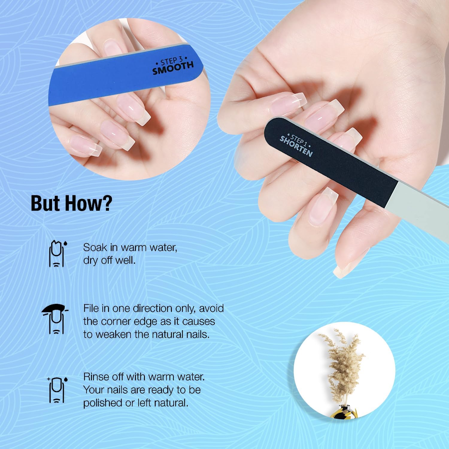 Detalle de Karroy Nail File and Buffer for Natural Nails (Dual Sided, 4 Steps) — 20-Piece Set