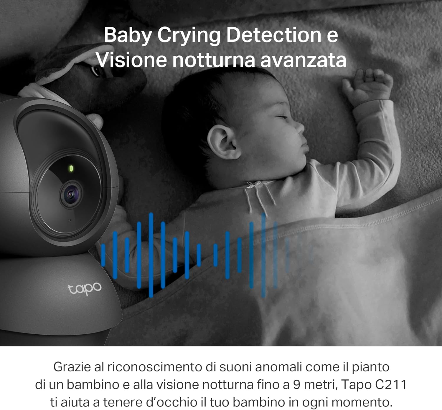 Thumbnail 4 de TP-Link Tapo C211 Telecamera Wi‑Fi interna 2K (3MP) con visione notturna e notifiche in tempo reale