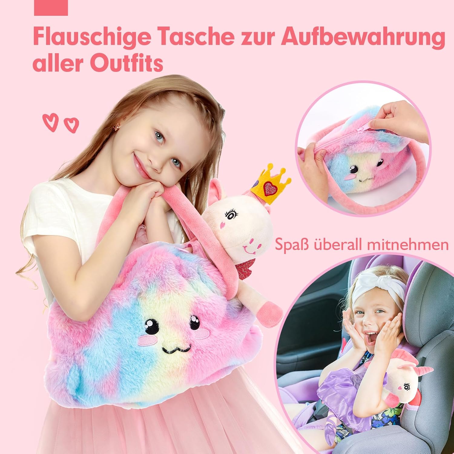 Thumbnail 5 de hahaland Plüschtier Einhorn 40 cm