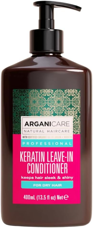 Detalle de Arganicare AGN024 leave-in-kräm för lockigt hår med keratin, 400 ml