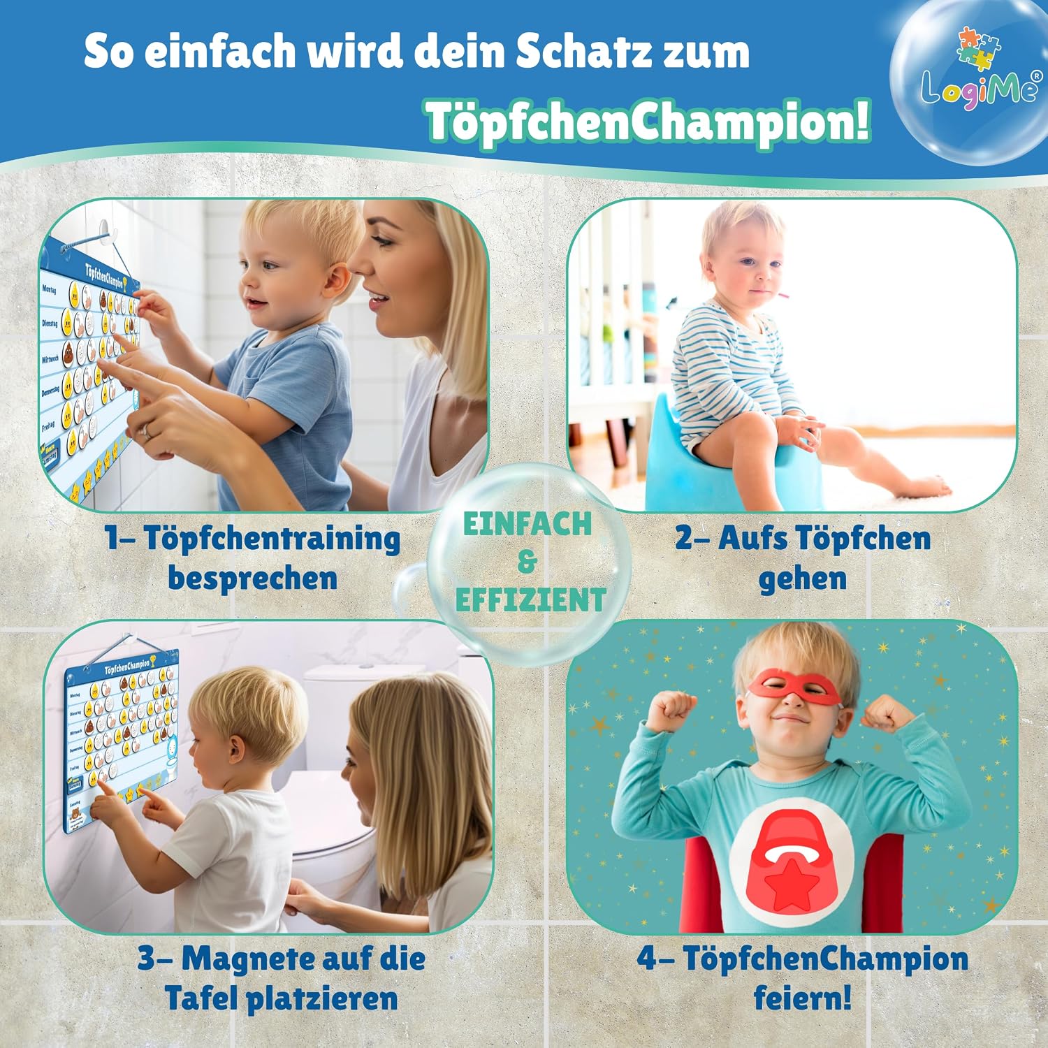 Thumbnail 4 de LogiMe Töpfchentraining mit 116 Magneten – Belohnungssystem für Kleinkinder