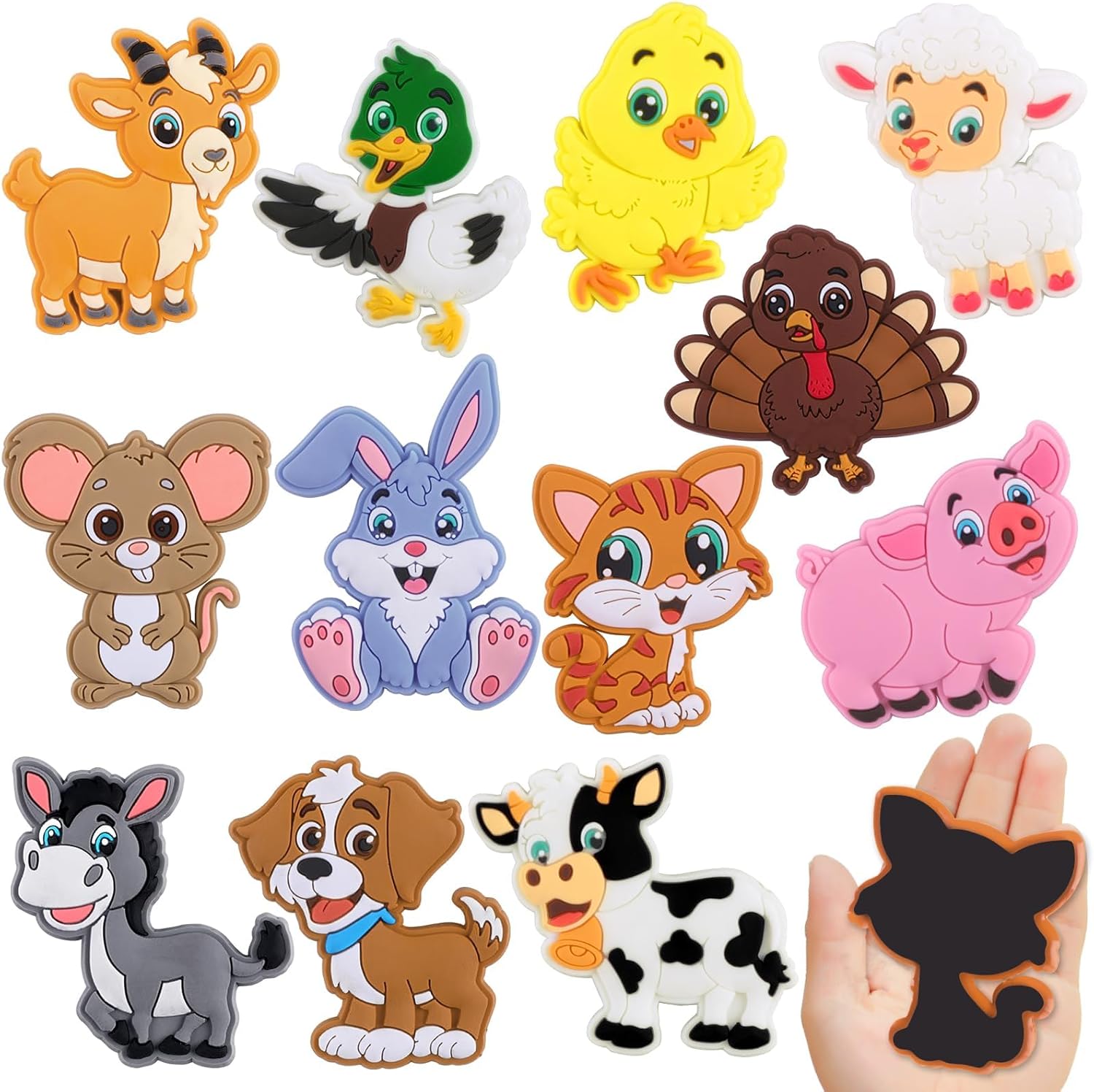 Detalle de XIMISHOP 12PCS Animal Fridge Magnets for Kids – farm animal 3D magnets for Montessori-style learning
