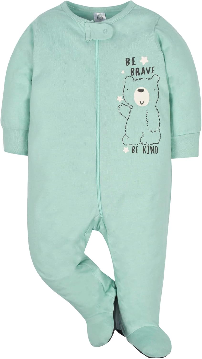 Detalle 1 de Gerber Sleep ’N Play – Confezione da 4 body/pigiama Sleep N’ Play per neonati maschi