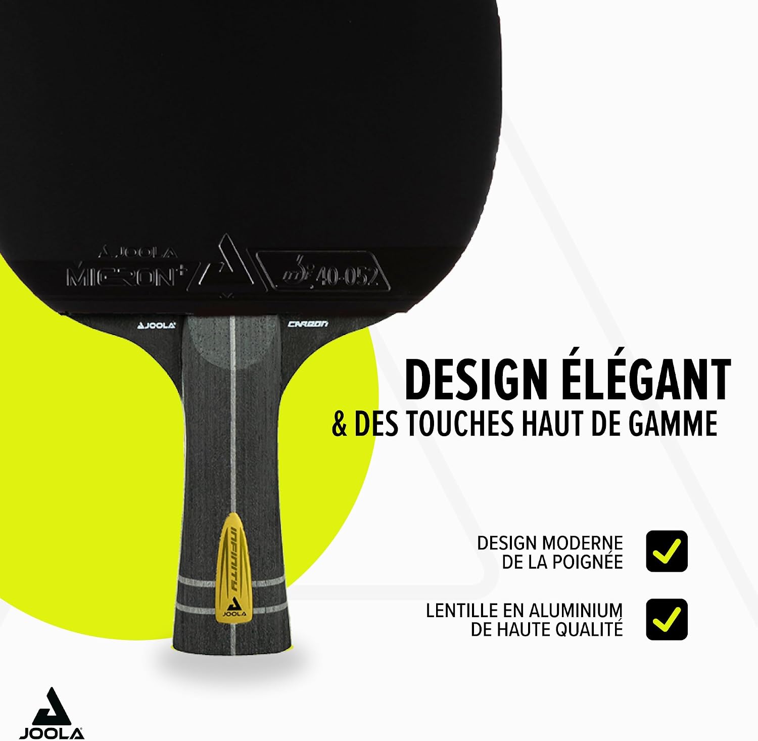 Detalle 2 de JOOLA Infinity: Raquette de Tennis de Table professionnelle en carbone approuvée ITTF