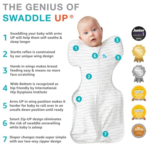 Detalle de Love To Dream Swaddle Up Transition Bag NB 2.2–3.8kg, Bees Oatmeal, 2.5 Tog