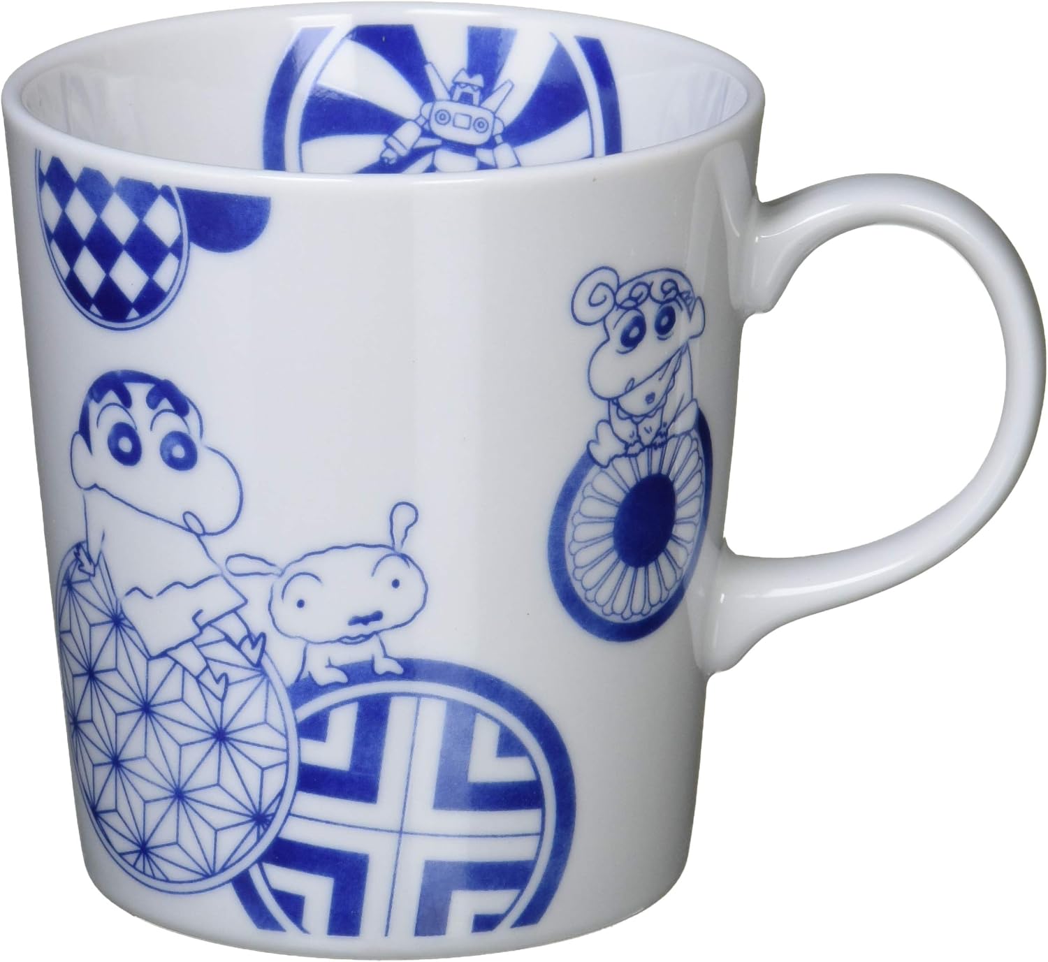 Detalle de 山加商店 CS22-11 クレヨンしんちゃん 染付マグカップ 丸紋・磁器製