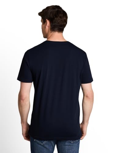 Detalle de TOM TAILOR Herren Crewneck T-Shirt im Doppelpack 10302 – Dark Blue, XXL