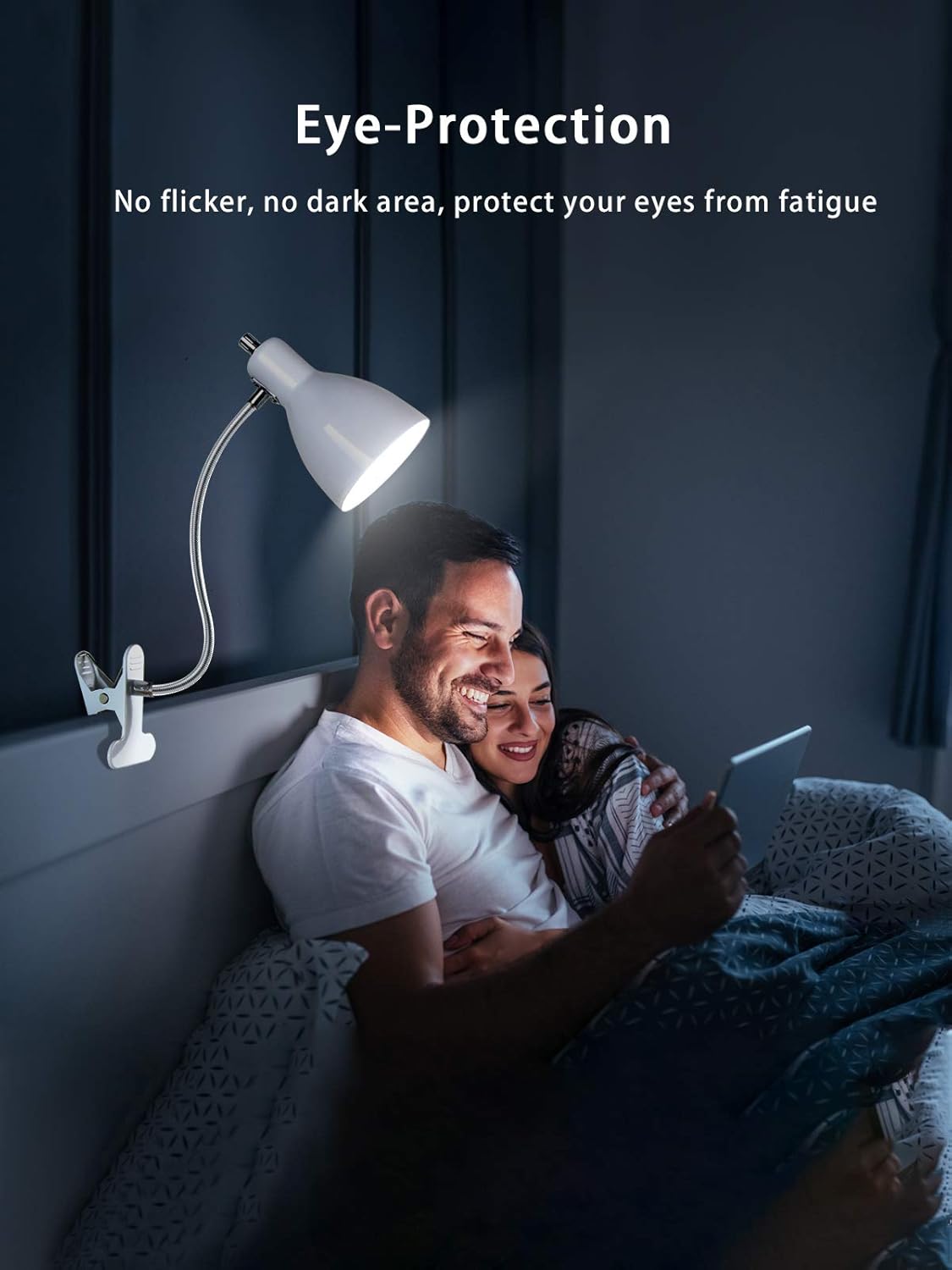 Detalle 2 de LALISU LALISULALITB004 Clip-On Desk Lamp, 360° Gooseneck, 9W LED