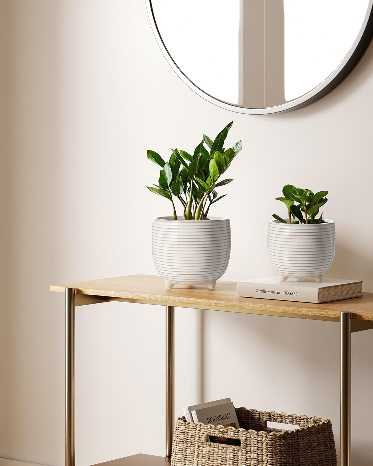 Thumbnail 2 de LE TAUCI Ceramic Plant Pots 12+16 cm Footed