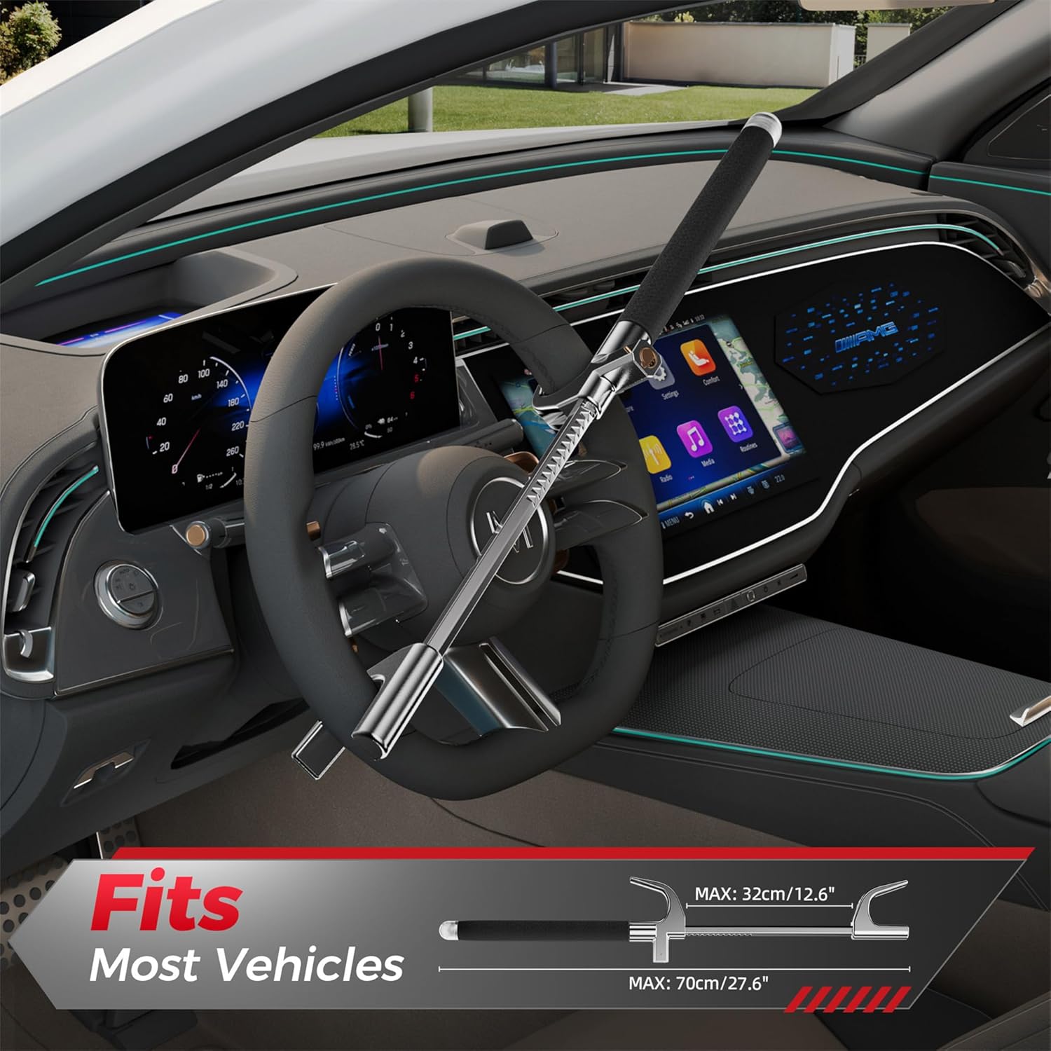 Detalle 2 de SURDOCA Multifunction Steering Wheel Lock 12.6in