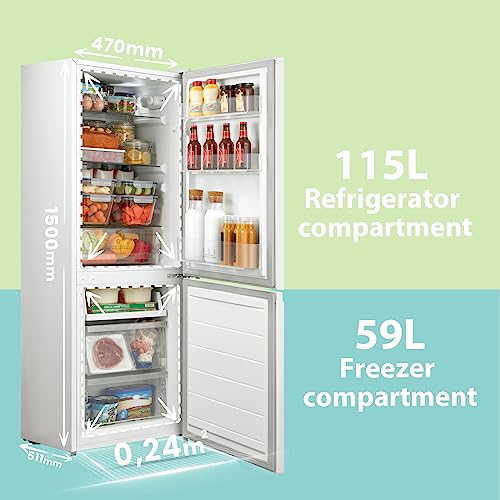 Detalle 2 de COMFEE' 174L Freestanding Fridge Freezer, Low Frost, RCB169WH2(E)