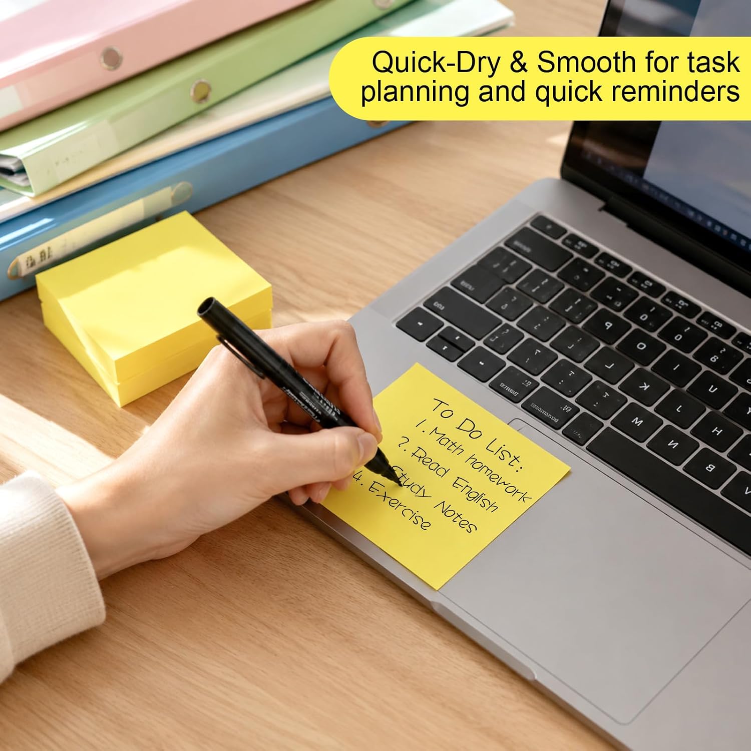 Detalle de Agoer 2400 Notes Sticky Notes – 12 couleurs vives, mini blocs autocollants 50 x 38 mm