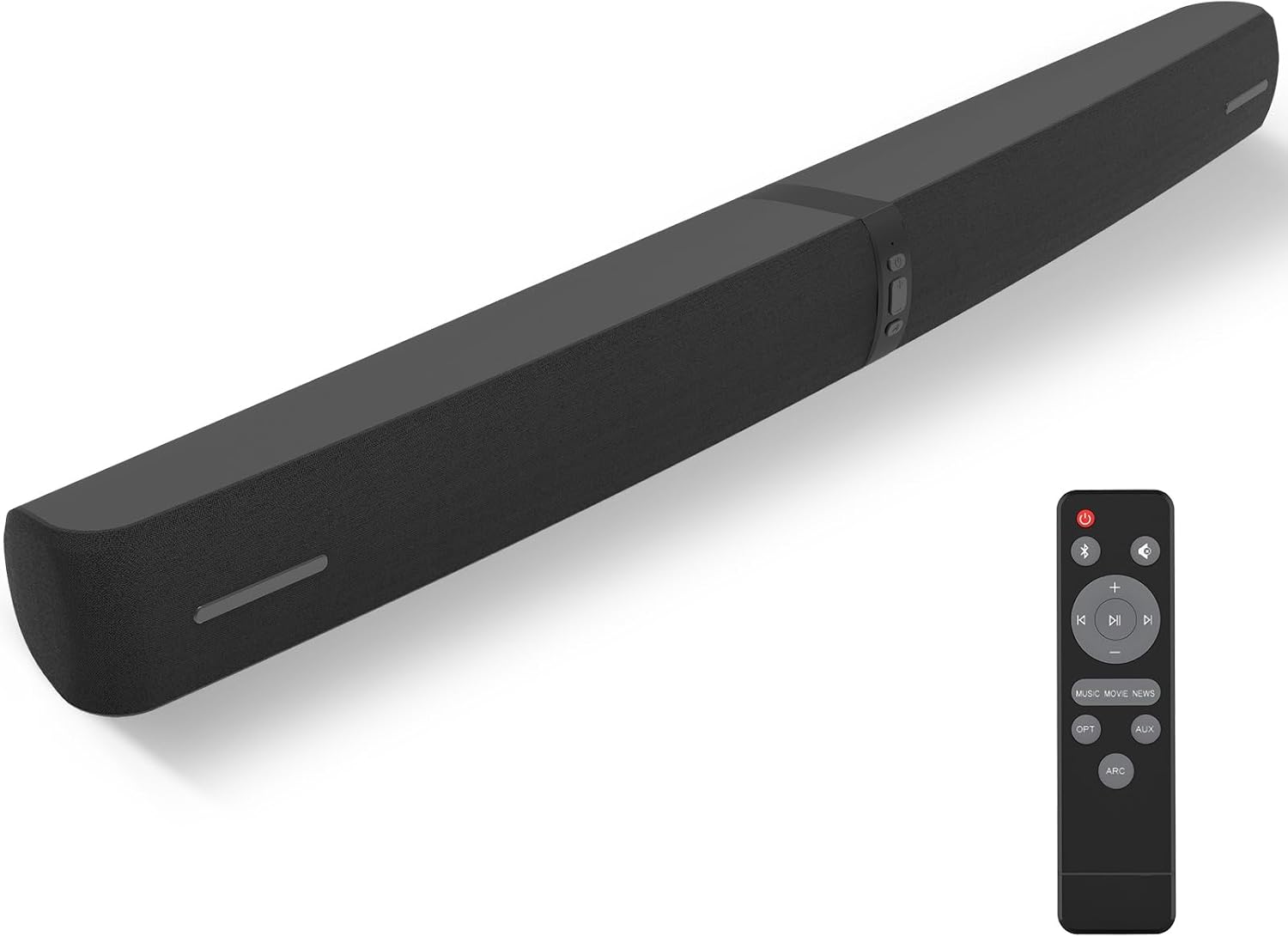 Detalle de Vecibel Soundbar for TV: 90W 2-in-1 Detachable Sound Bar with Auto Volume Boost