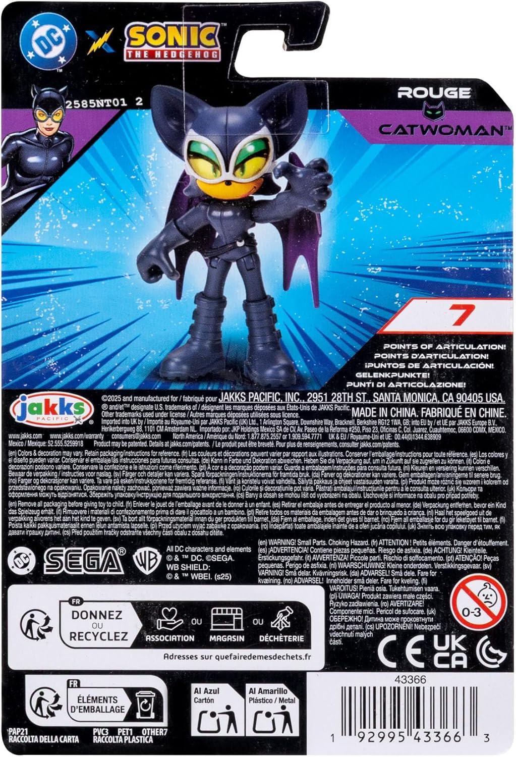 Thumbnail 6 de DC X Sonic Collectable 2.5 Inch Scale Action Figure: Knuckles, Silver Rouge, Dr. Eggman