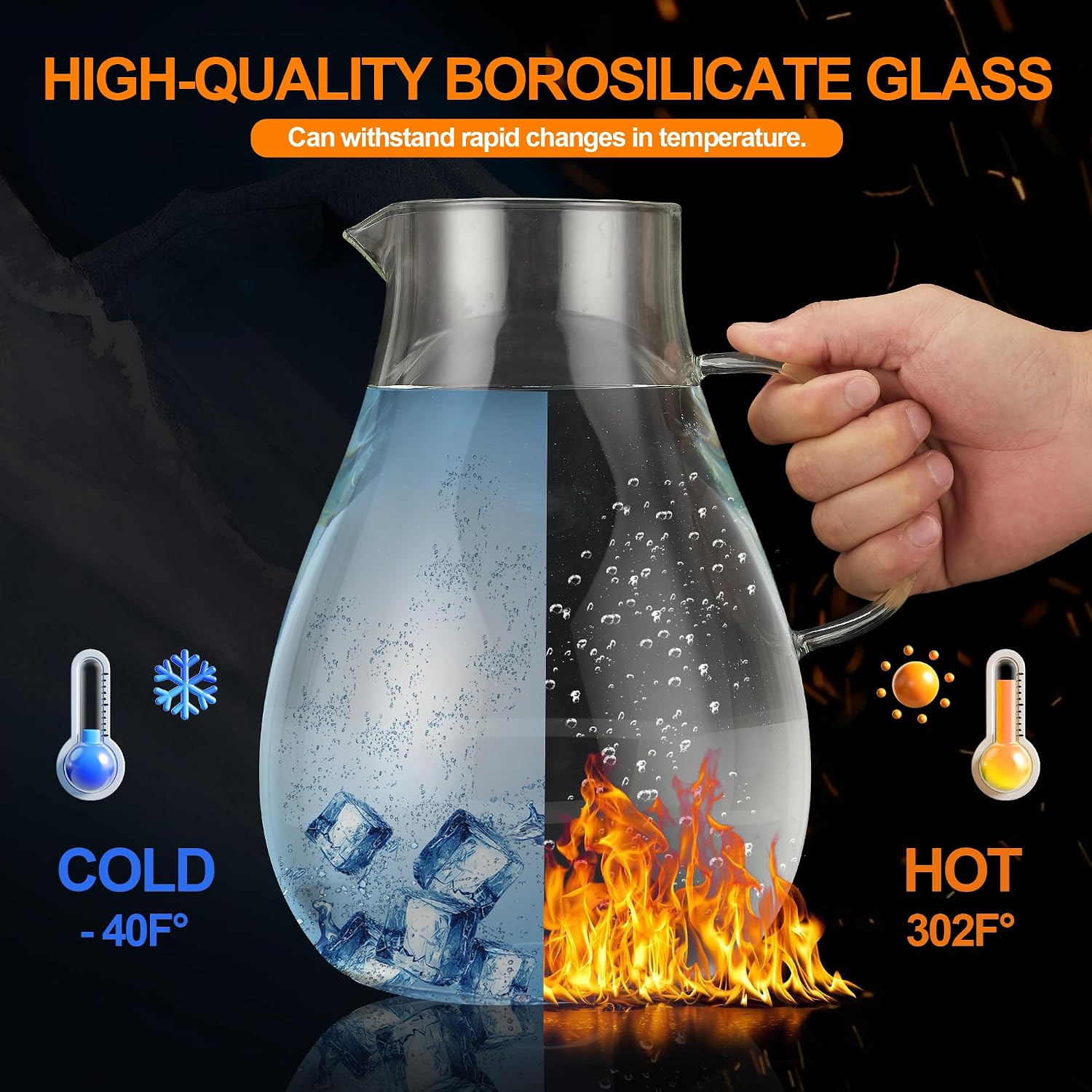 Detalle 2 de 1-Gallon Glass Water Pitcher 🫖