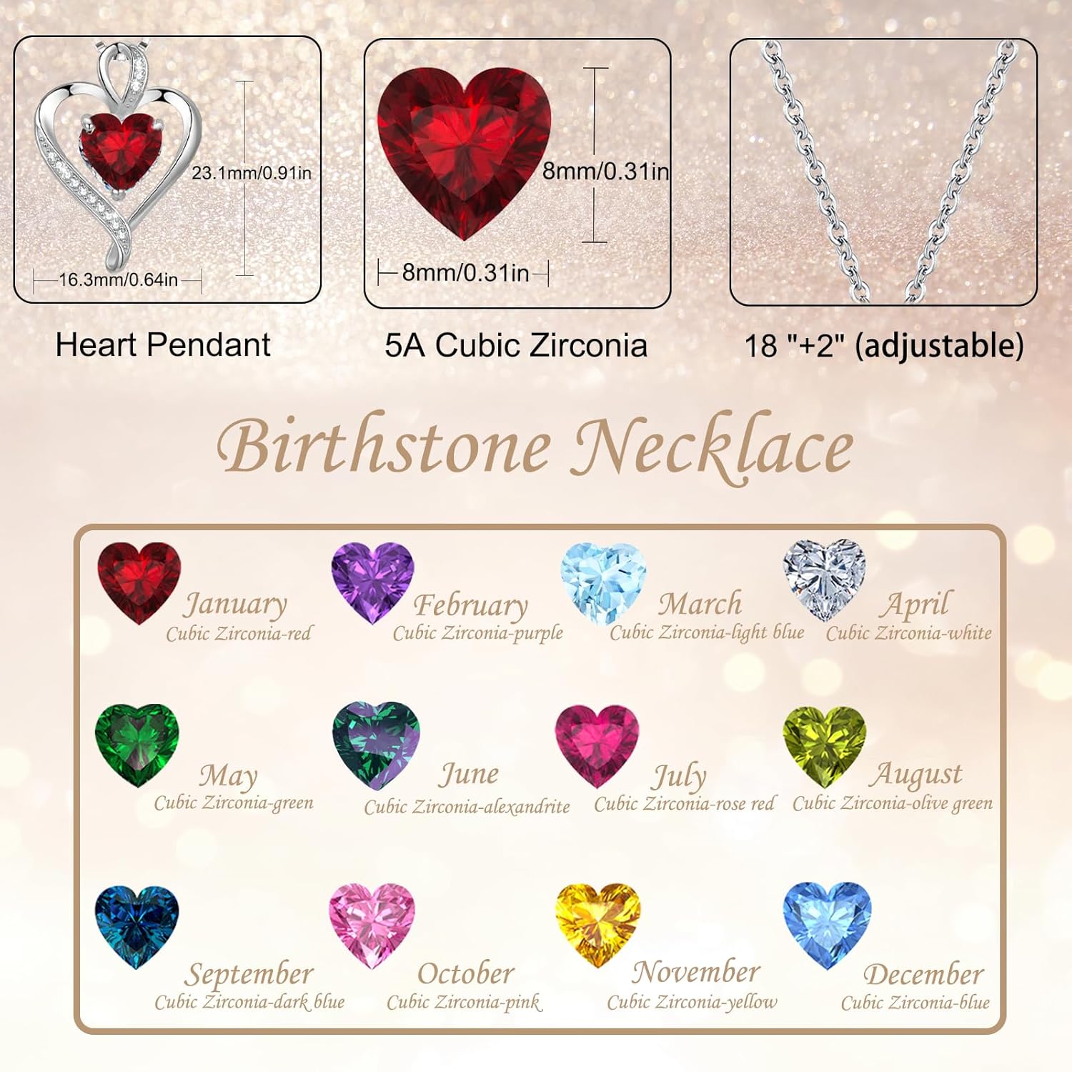 Thumbnail 4 de Collier Cœur pour Femme en Argent Sterling 925 / Laiton Or Rose par LAVUMO – Pendentif d'amour élégant