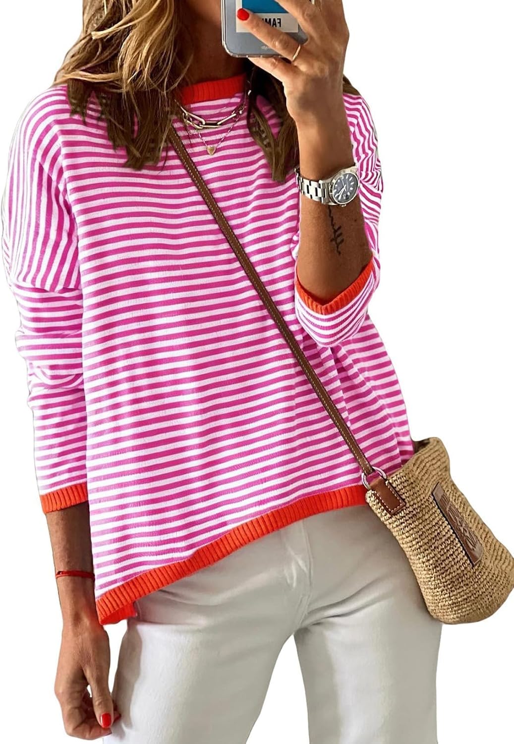 Thumbnail 6 de Cuptacc Pullover Damen Gestreiftes Sweatshirt