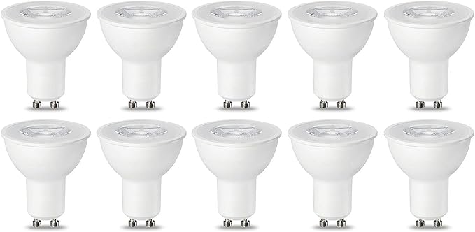 Detalle de Amazon Basics Bombilla LED GU10, 5.5W, Regulable 💡 (Paquete de 10)