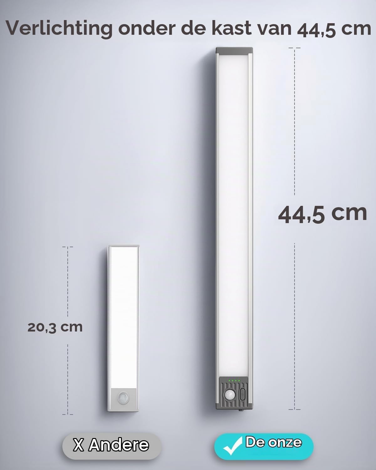 Thumbnail 3 de GOODEA GDCL022 onderkastverlichting, 44,5 cm, bewegingssensor en 3 lichtkleuren