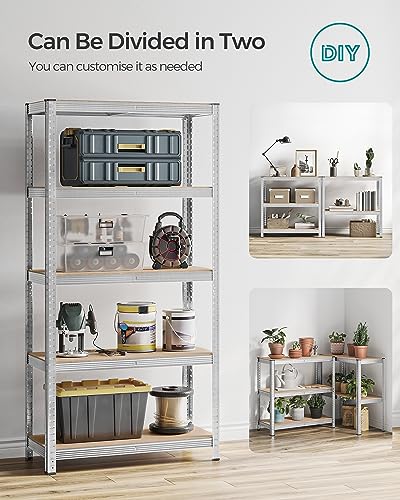 Thumbnail 6 de SONGMICS 5-Tier Heavy-Duty Shelving Units (Set of 2) – Boltless Steel Shelves for Garage and Shed