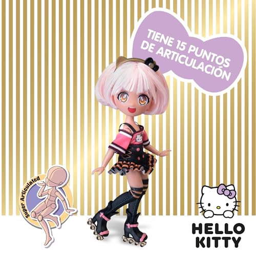 Detalle 2 de 4SF Hello Kitty Golden Diva Roller, muñeca 19,5 cm