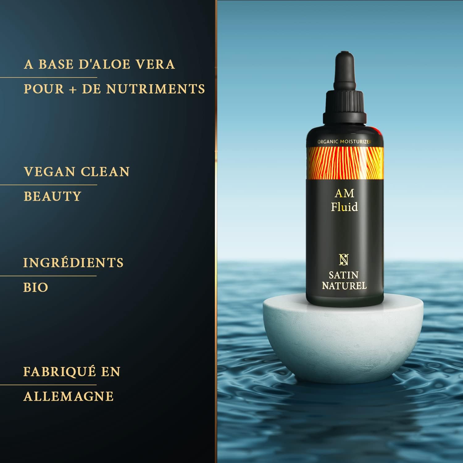 Detalle de Satin Naturel Crème hydratante visage 2-en-1 légère & primer bio à l’aloe vera, anti-âge vegan (50 ml)