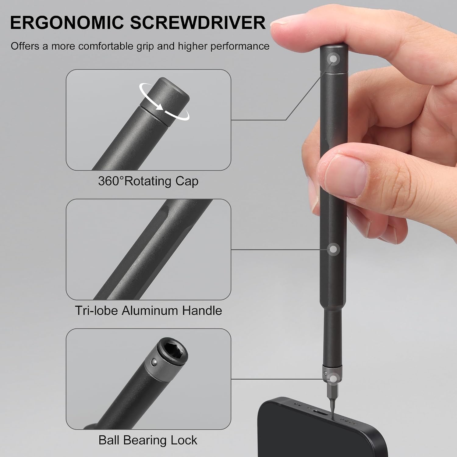 Detalle de SHARDEN Precision Screwdriver Set 49-in-1 magnetic kit