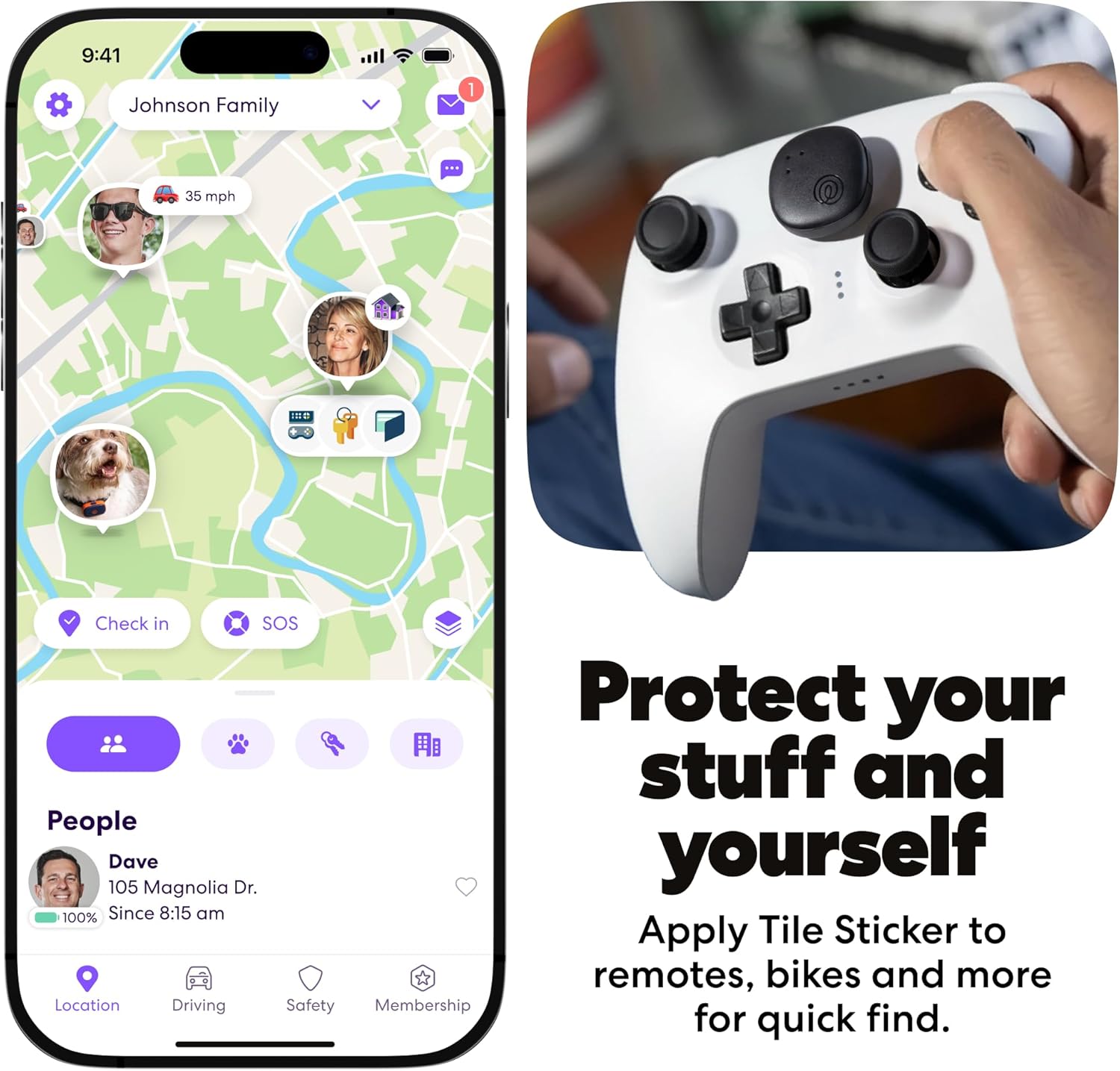 Detalle de Tile by Life360 Sticker Bluetooth Tracker 2-pack