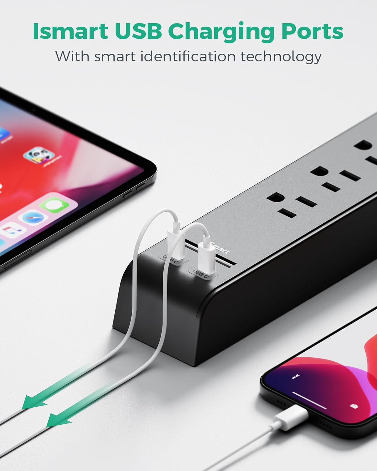 Thumbnail 5 de 2 Pack Surge Protector Strip with 6 Outlets ⚡
