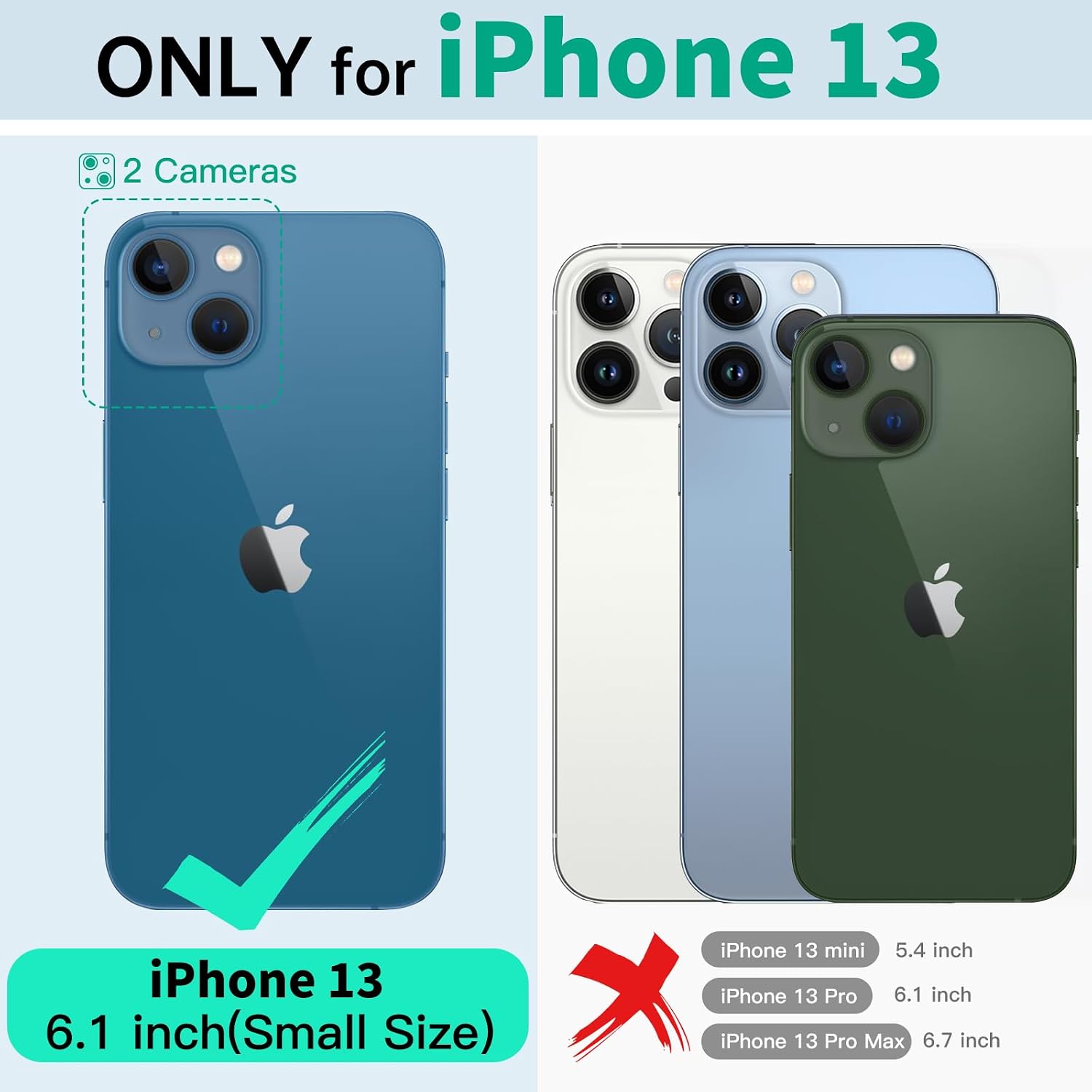 Detalle de Beeasy Waterproof MagSafe Case for iPhone 13 (6.1”) with Built-in Screen Protector