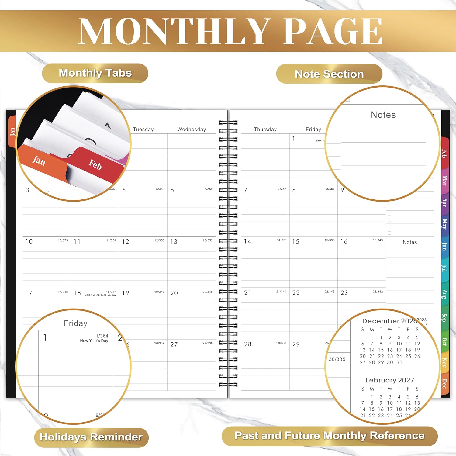 Detalle 2 de 2027 Planner 9" x 11