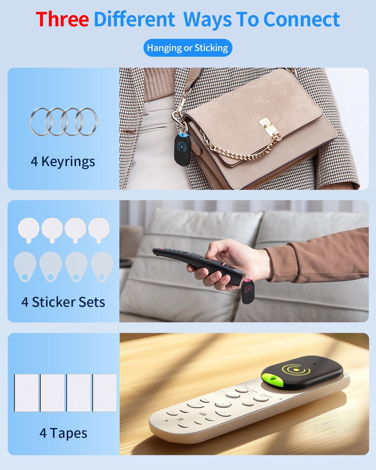 Thumbnail 5 de Esky Ultra Slim Key Finder with 80dB sound and 4 receivers (wallet & remote locator)