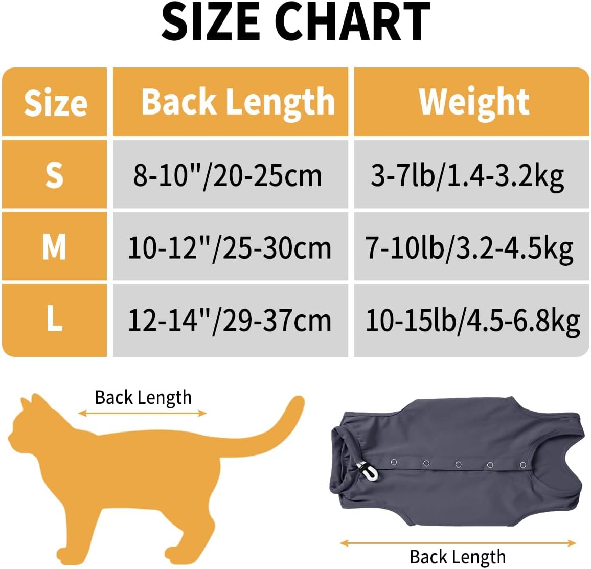 Thumbnail 6 de Dotoner Katzenbody nach OP – Katzenbody mit Druckknöpfen, drei Größen