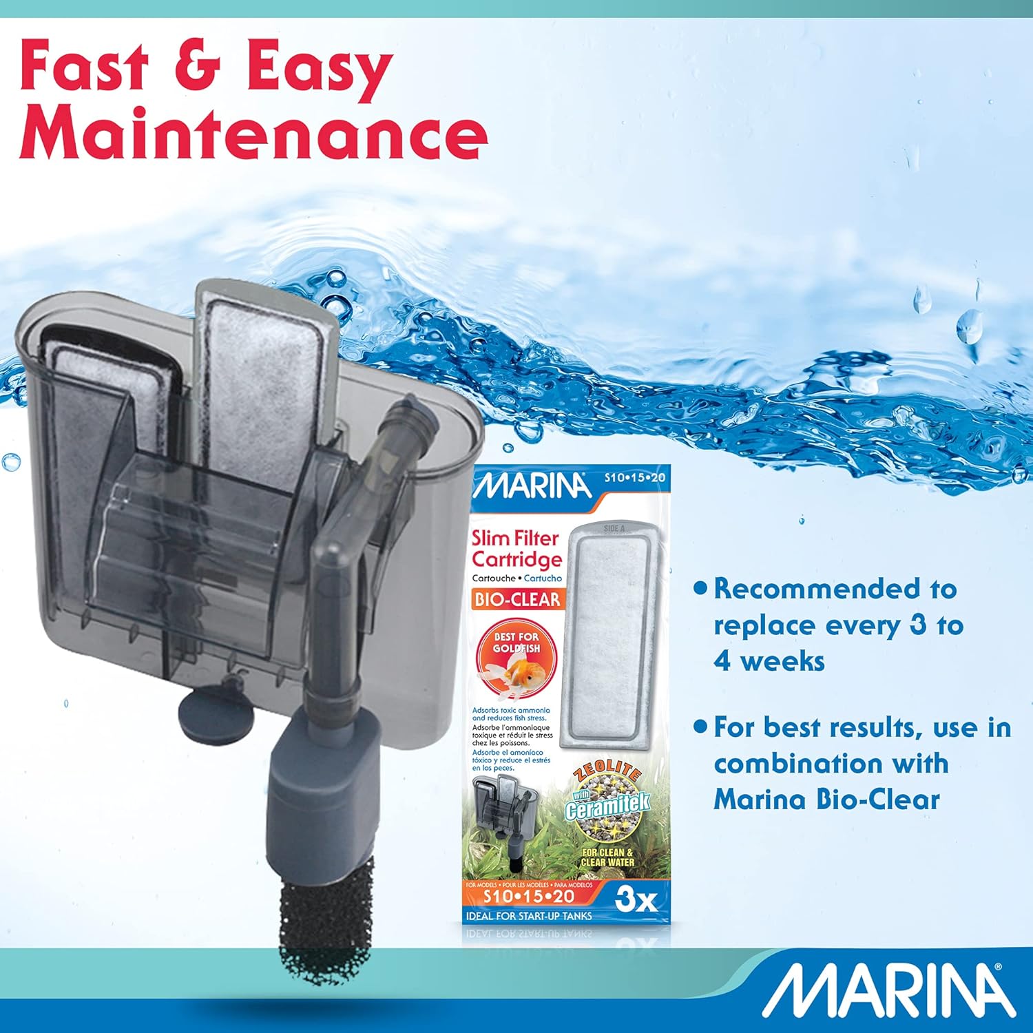 Thumbnail 4 de Marina Filtre pour Aquariophilie – Cartouche Bio Card (3 unités)