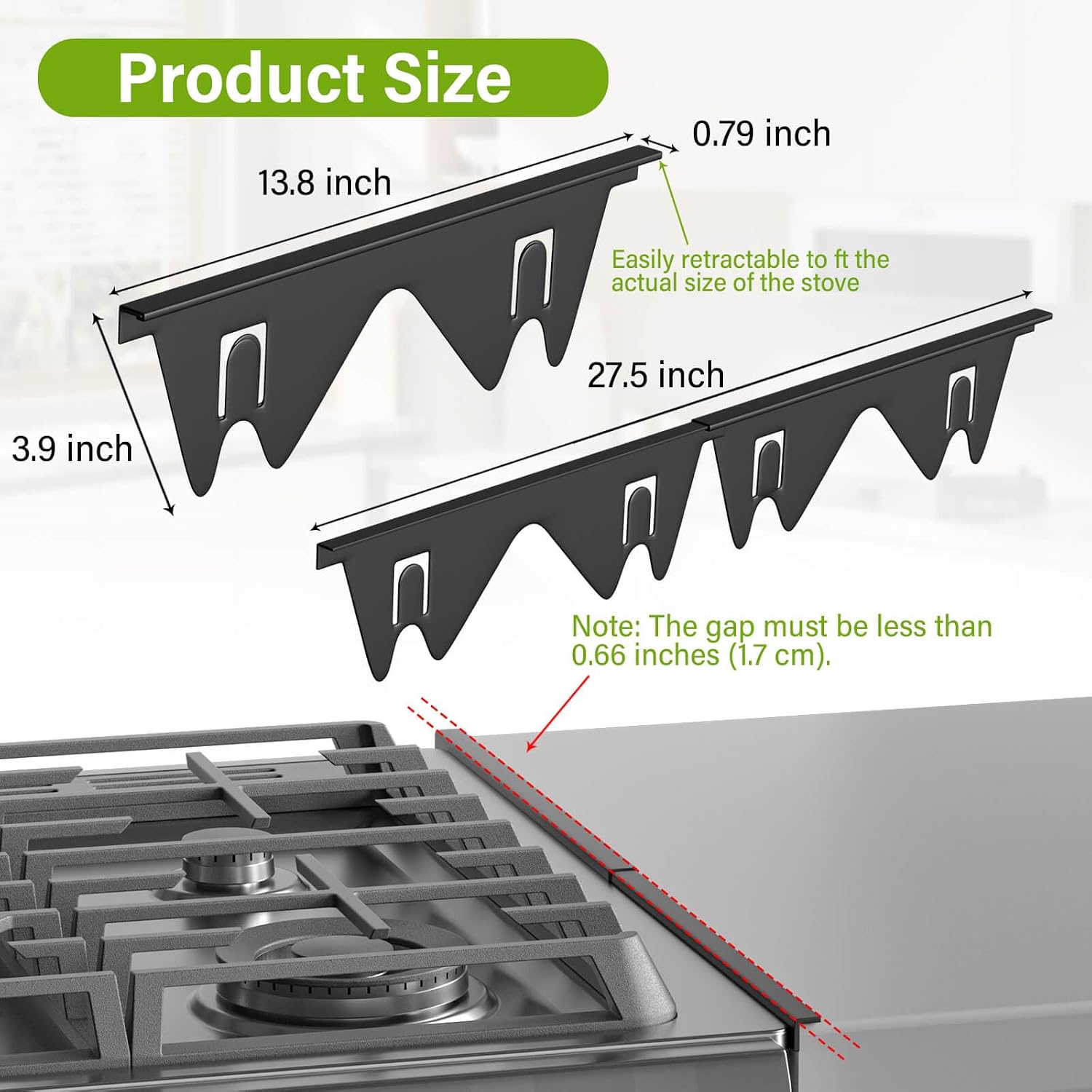 Detalle de Stove Gap Covers, Stainless Steel