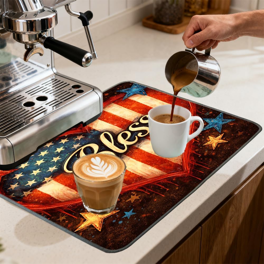 Thumbnail 4 de Nuxovilar Flag Heart Washer and Dryer Topper, 23.6 x 19.7-Inch Polyester Mat