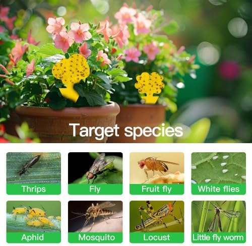 Detalle de Cleanuper Yellow 100pcs 20260626 Sticky Traps, Double-Sided Yellow Plant Pest Cards