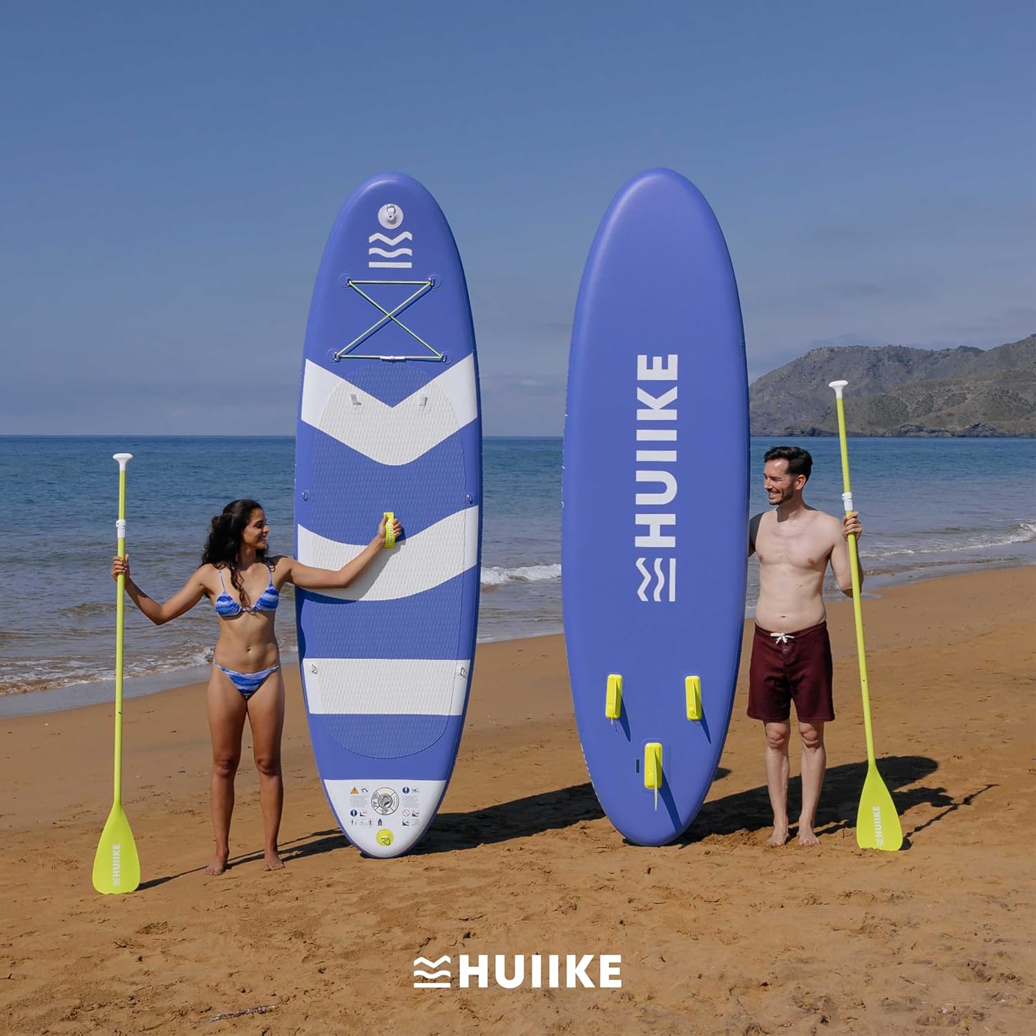 Thumbnail 6 de HUIIKE Stand-Up-Paddling-Board Full Pack (aufblasbar) inkl. Zubehör, Paddel, Finnen, Pumpe – 305 x 84 x 15 cm, bis 130 kg