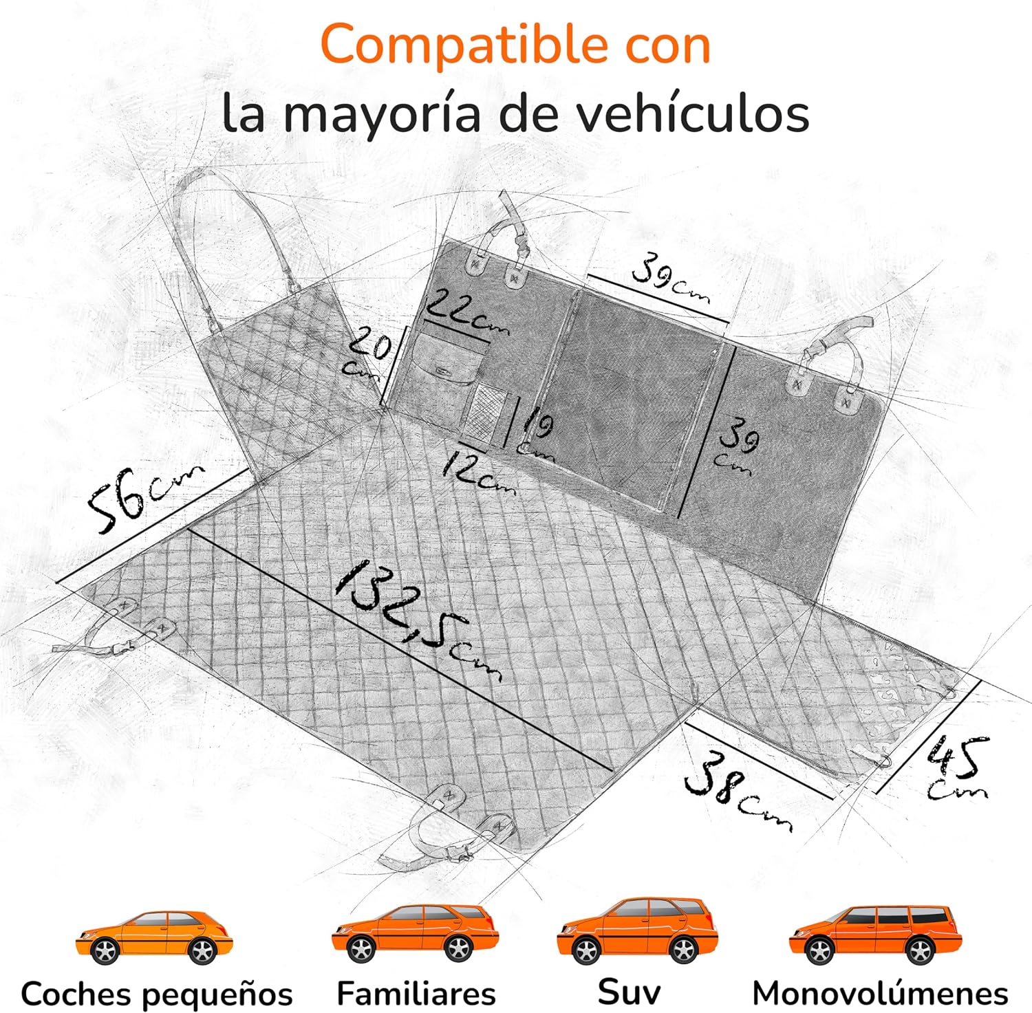 Detalle de Upgrade4cars Manta Perro Asiento Trasero